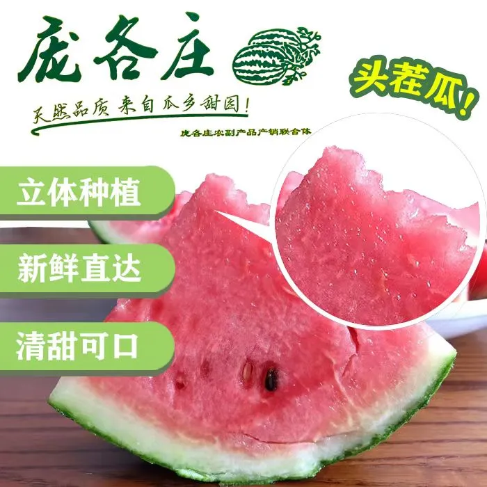 顺丰包邮庞各庄无籽水果天然头茬小西瓜4粒装净重斤新鲜夏天包赔