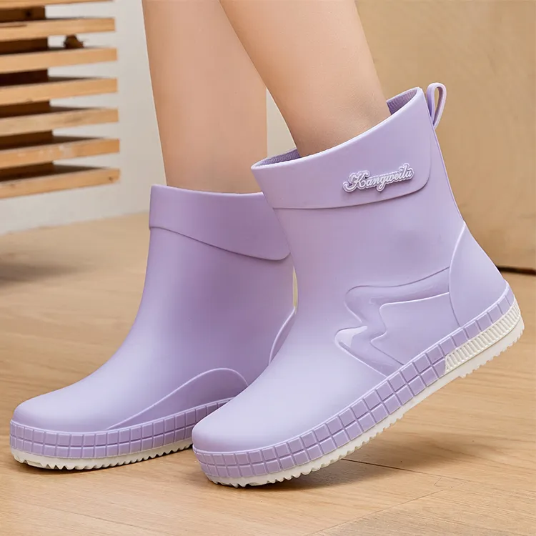 软底雨鞋女款短筒水鞋防水防滑加绒雨靴保暖胶鞋厨房工作鞋女水靴