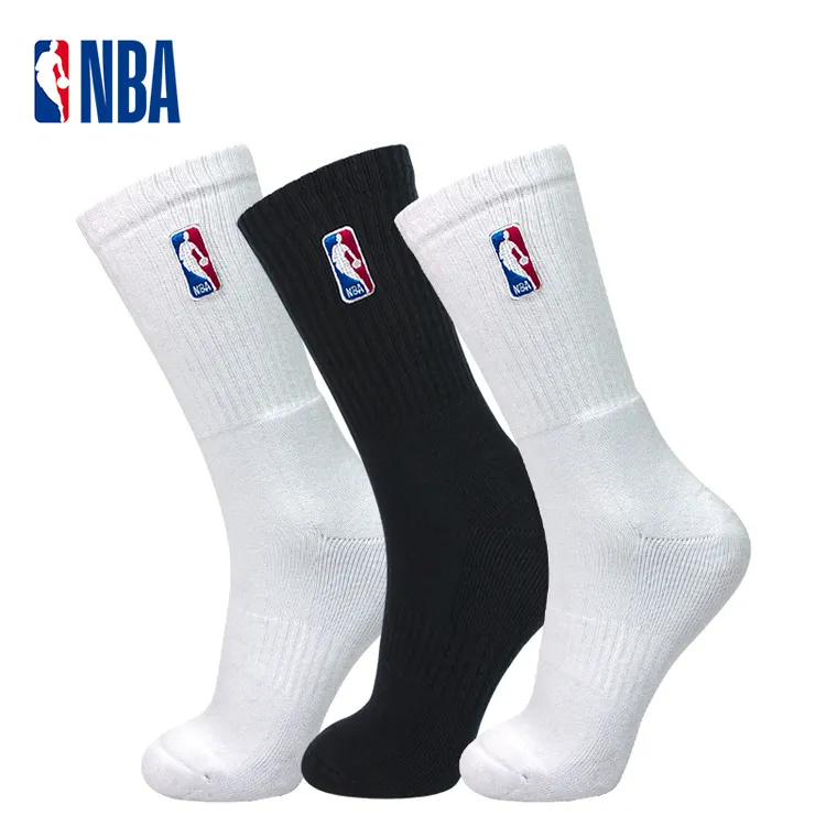 NBA加厚长袜运动袜长筒袜棉吸汗透气纯色袜子男士篮球袜运动袜