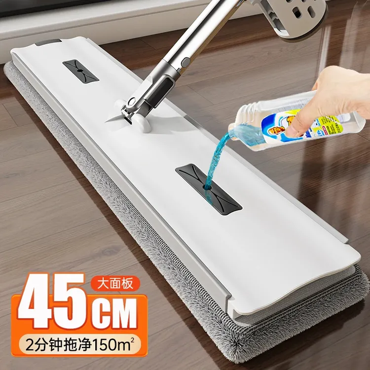 拖把家用一拖地净2024新款平板拖把懒人免手洗脸巾拖布拖地神器