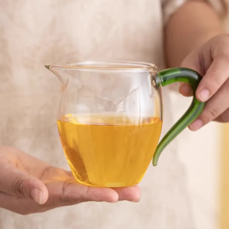 高硼硅玻璃公道杯茶漏一体耐高温茶海分茶器家用茶滤功夫茶道配件