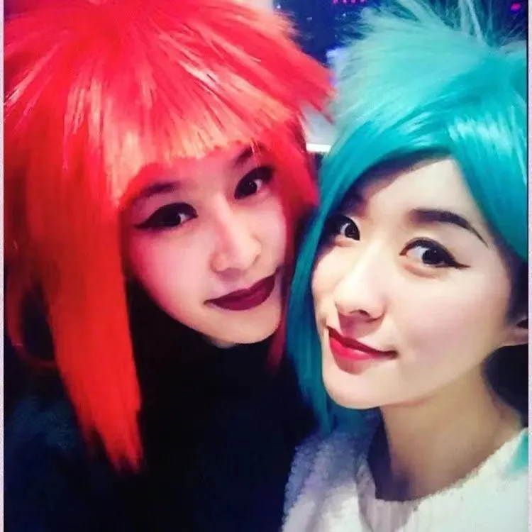 非主流演出假发杀马特假发男爆炸头女长直发网红直播头发活动头套