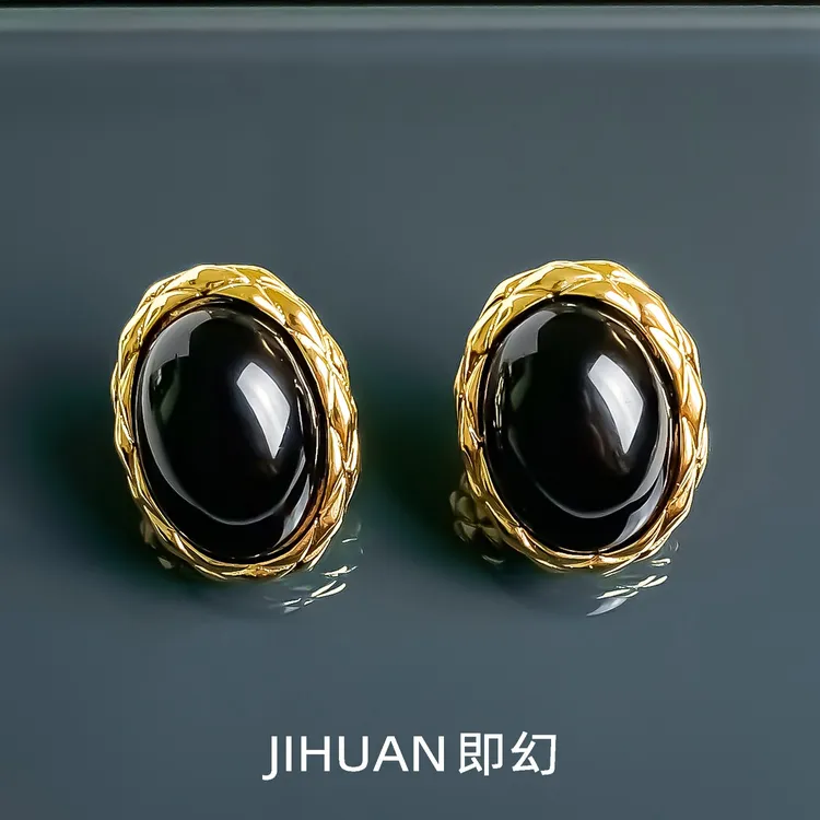 铜合金耳饰 ♦锦衣夜行 法式中古耳钉小众气质百搭时尚耳环 V-7361