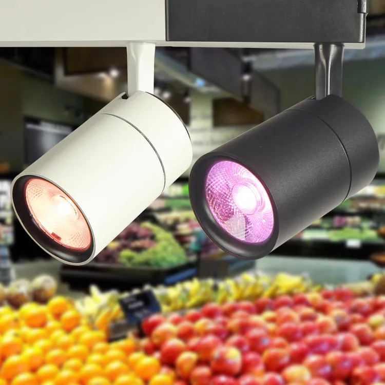 led生鲜灯红光冷鲜肉灯猪肉超市熟食店专用灯蔬菜水果轨道灯超亮