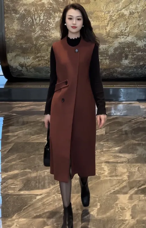 轻奢优雅气质背心裙套装女秋季新款洋气时尚百搭打底衫显瘦套裙