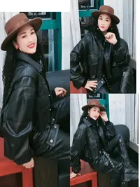 潮牌欧货新款皮衣外套1026款时尚百搭女装宽松秋冬季