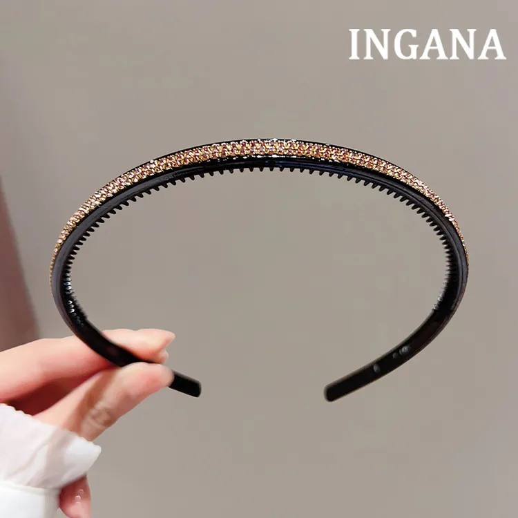 韩国甜美带齿防滑发箍女头饰简约百搭清新双排钻头箍网红压发发卡