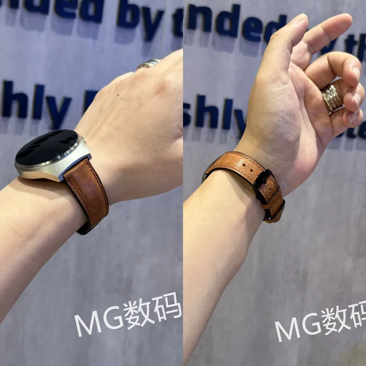 适用于华为GT5复古小牛皮watchGT智能手表替换22mm油蜡真皮表带