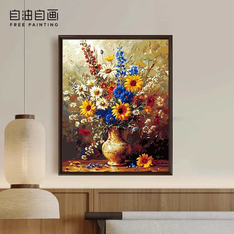 数字油画填色手工油画客厅高级感爆款油画数字油彩画手工填色挂画