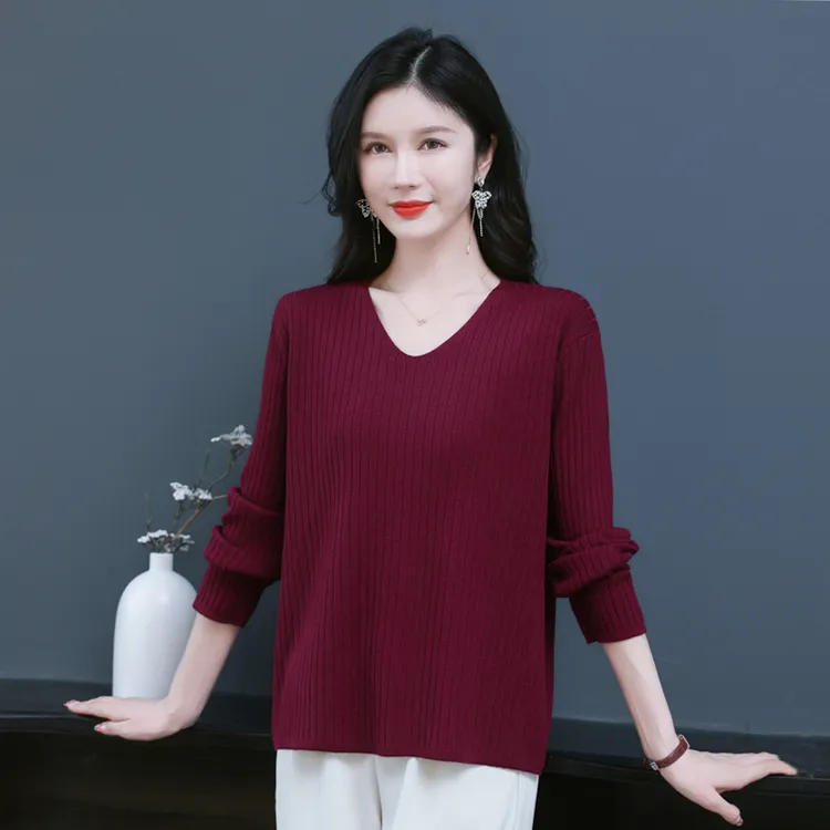 宽松大码针织衫女款2025新款爆款秋冬洋气减龄上衣百搭时尚打底衫