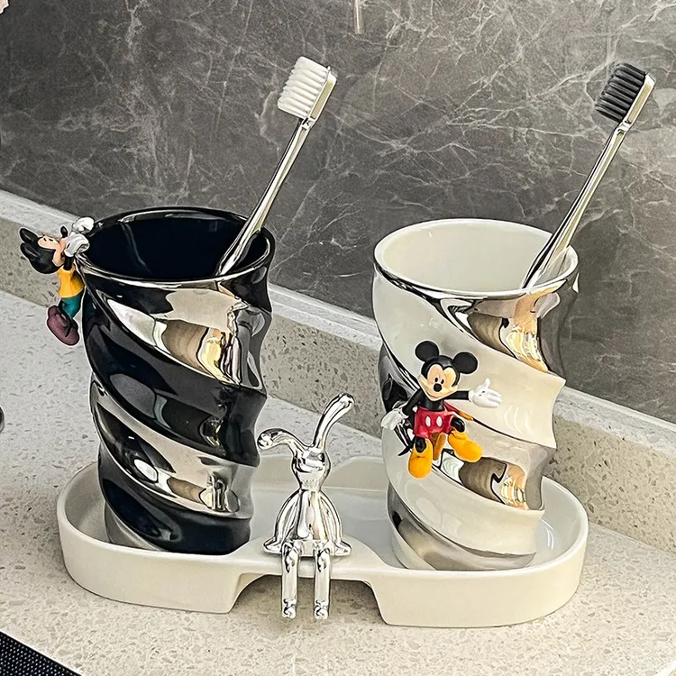 漱口杯刷牙杯家用牙杯高颜值牙刷杯情侣牙具杯陶瓷高级感洗漱杯