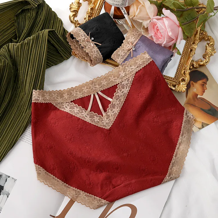 洁韵朵轻奢高级感女士内裤无痕舒适小香风柔棉性感镂空2024新款