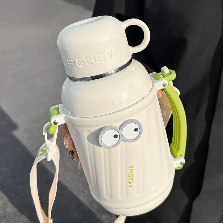 48小时保温新款大容量水壶保温杯带杯盖茶水分离316不锈钢女杯子