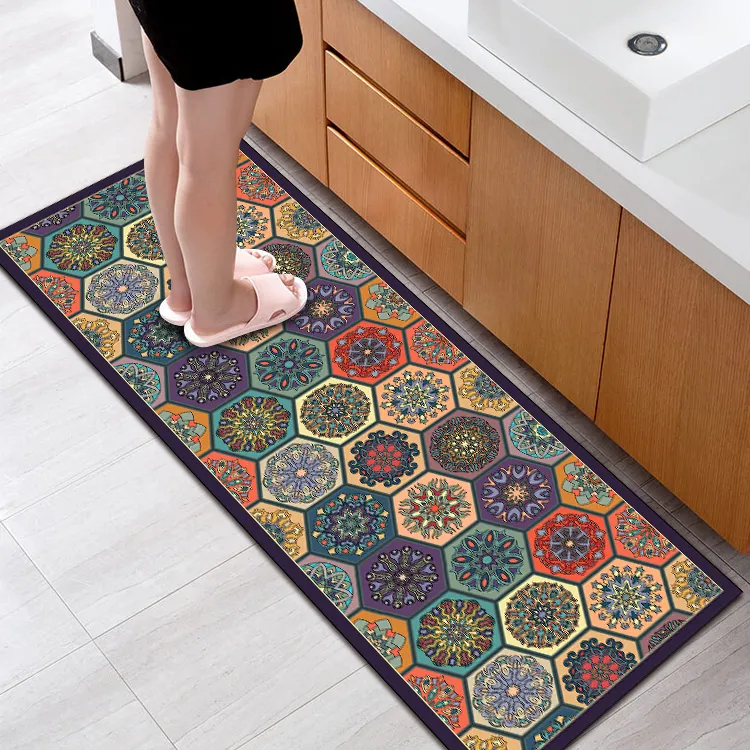 水晶绒厨房吸水地垫50*150cm家用松弛感可水洗可裁剪地垫商品图