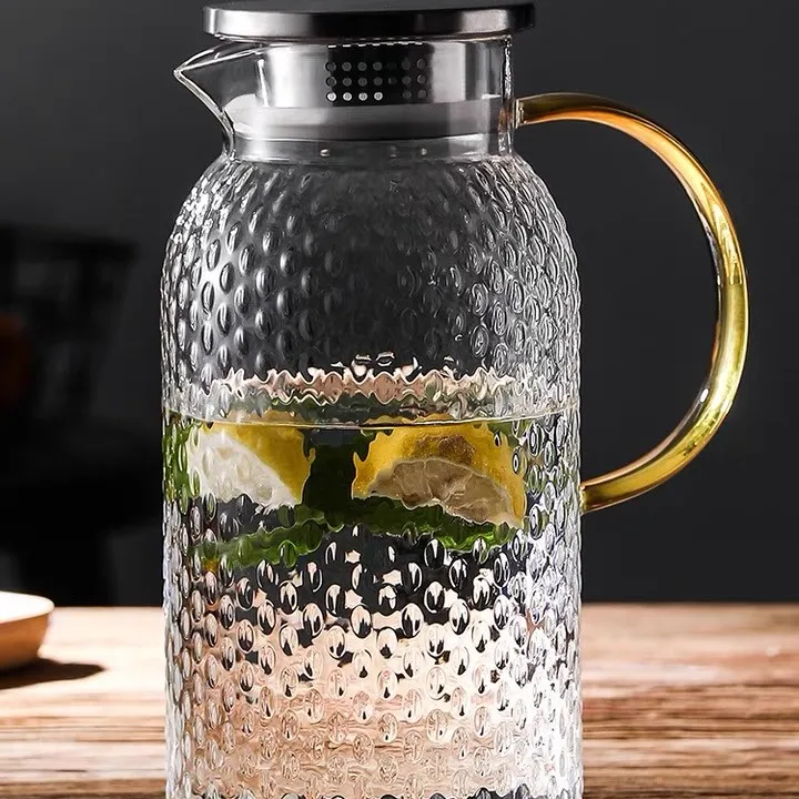 ［破损包赔］2000ml凉水壶 高硼硅材质 可明火加热 大米粒造型