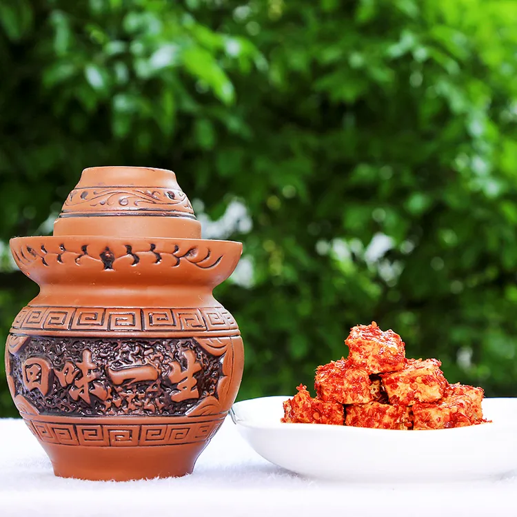 豆腐乳开胃下饭传统手工制作农家风味香辣麻辣瓷坛装霉豆腐1000克