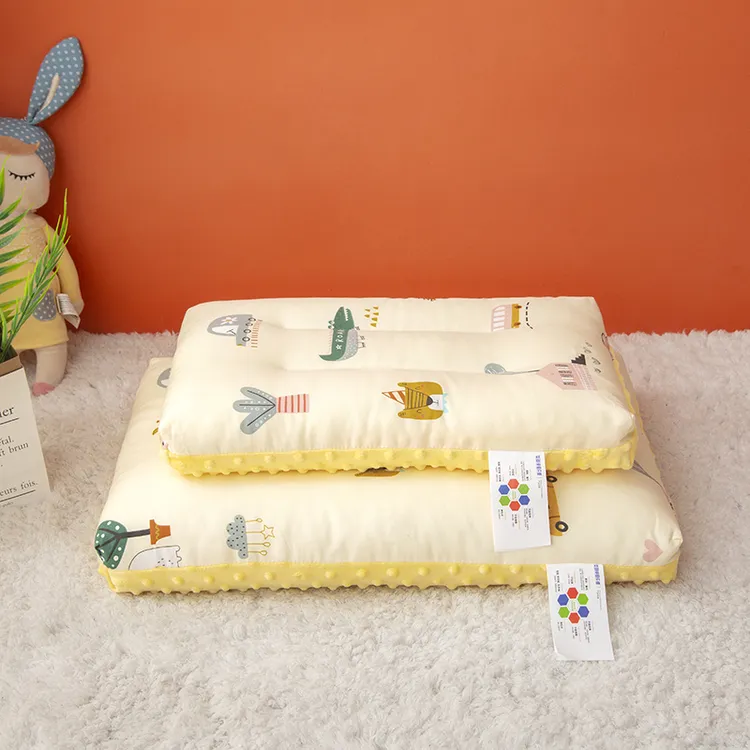 儿童枕头全棉儿童枕安抚枕芯幼儿柔软豆豆绒环保幼儿园亲肤透气