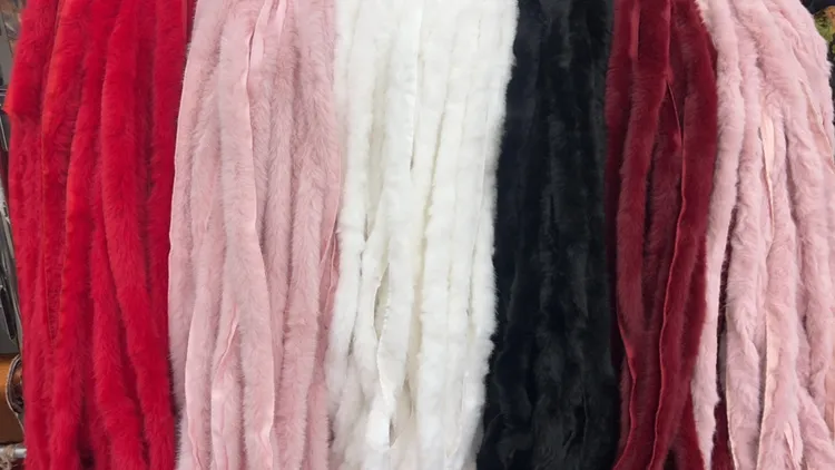 高端仿真毛条加宽真毛条服装辅料配饰2公分宽一米长。连单发货