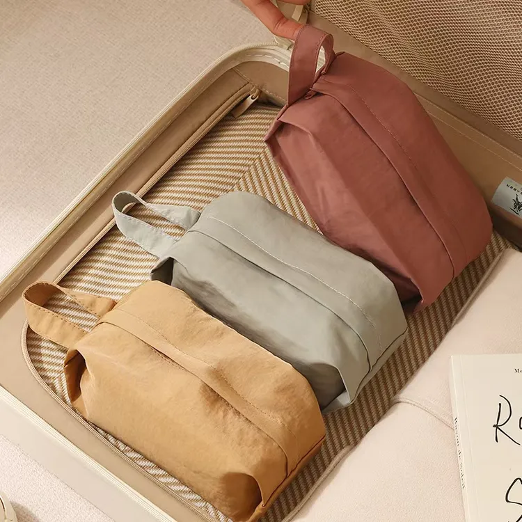 【云珀】三个装复古袜子内裤内衣收纳袋家用旅行简约可折叠储物袋
