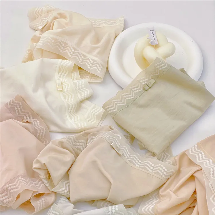 蔓伊梦【966】舒适法式三条装纯色ins内裤中腰女士透气三角裤