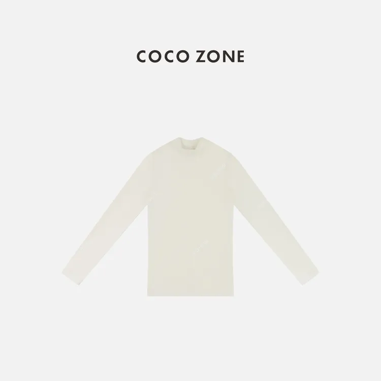 COCO ZONE 刘一一 简约圆领休闲打底衫纯色通勤风T恤CC2C2318