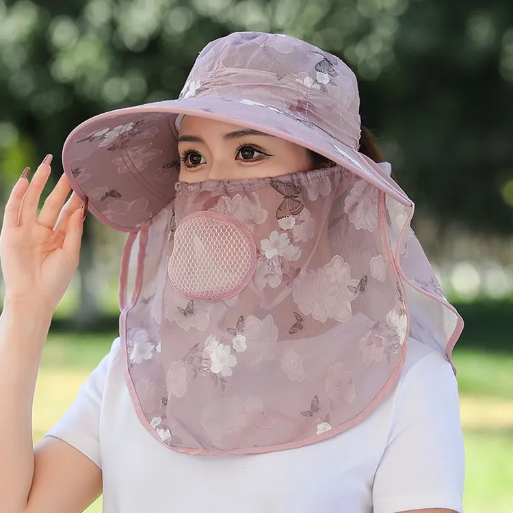思侬家采茶遮阳帽女新款夏季大帽檐防晒帽