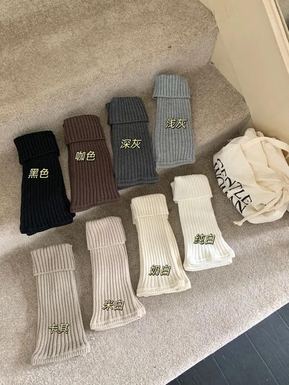 羊毛袜套秋冬保暖显瘦y2k小腿袜子女春秋款防滑护膝中筒腿套堆堆
