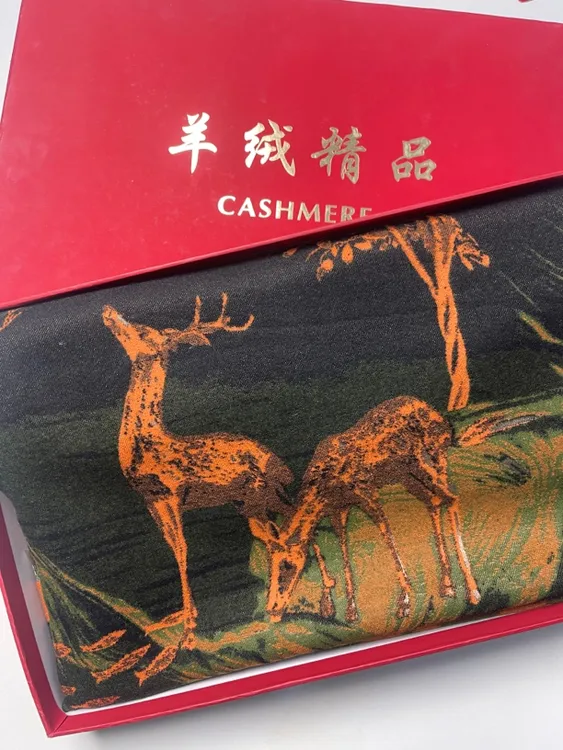 绿野仙踪秋冬新款保暖双面加厚时尚百搭印花披肩长巾围巾