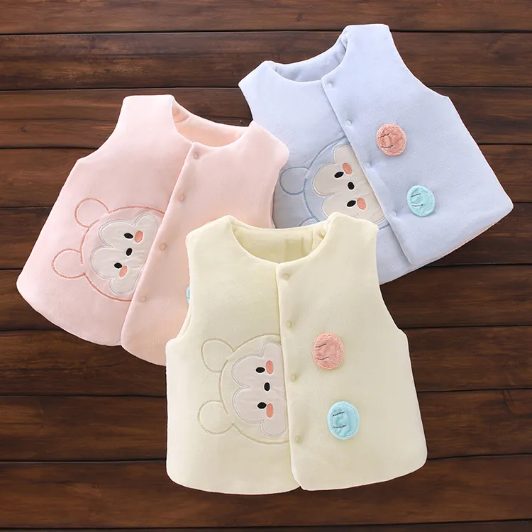 婴儿秋冬季加厚马甲宝宝马夹保暖外穿新生婴儿小坎肩男女背心简约