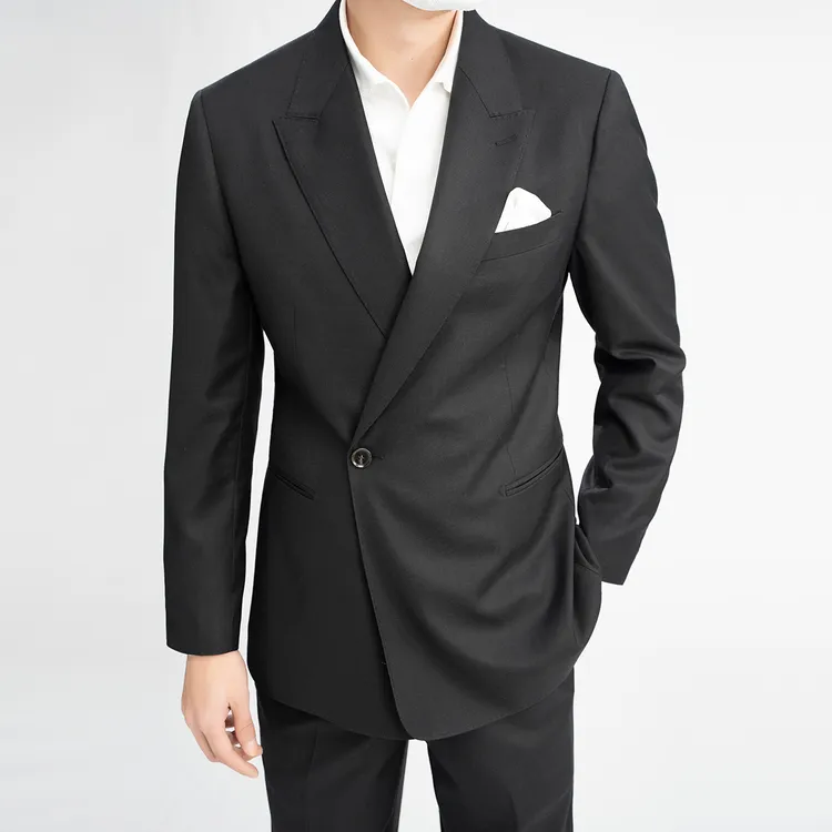 谷巢高定工艺系列设计师款时装版型时尚英伦雅痞型男士西装套装