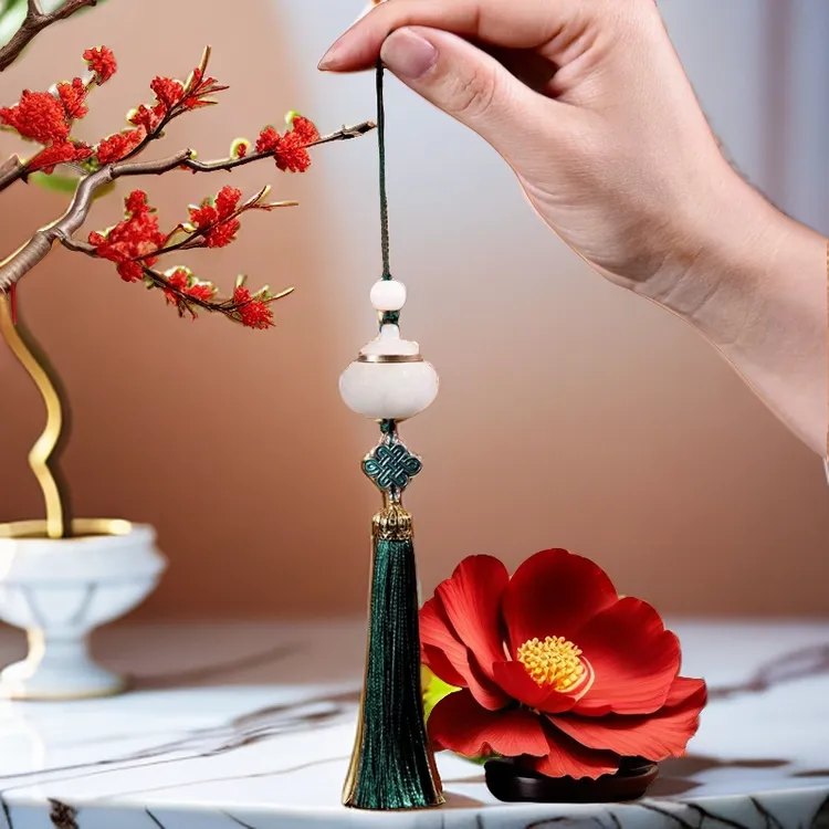 【中国结夜光莲花】汉服旗袍压襟香囊会发光的莲花香囊香包