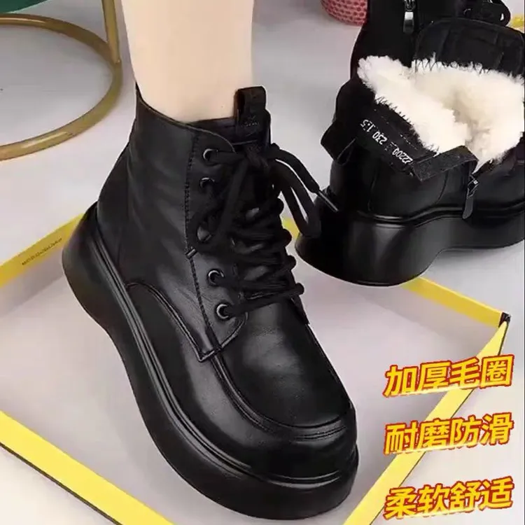 【加绒爆款】雪地靴女2024秋冬季加厚棉鞋皮毛一体厚底防滑百搭棉靴