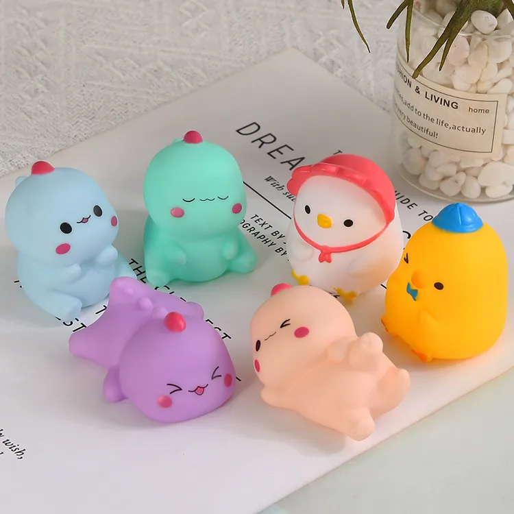 恐龙玩具软胶捏捏叫儿童宝宝卡通男女孩子玩具恐龙玩偶蛋糕摆件礼