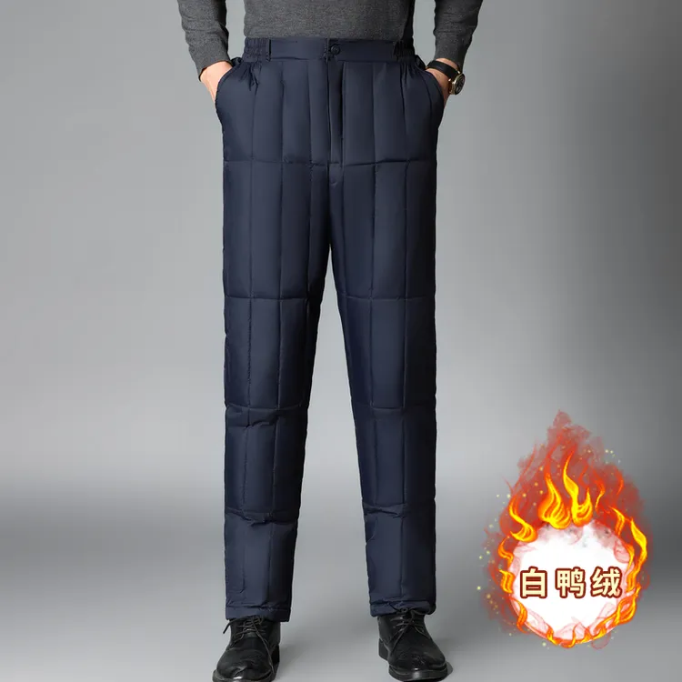 冬季中老年棉裤男高腰加大码加厚内外穿修身保暖深裆棉裤男内胆