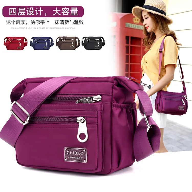 驰豹女包中老年斜挎包女2025新款中年女包单肩帆布妈妈百搭小包包