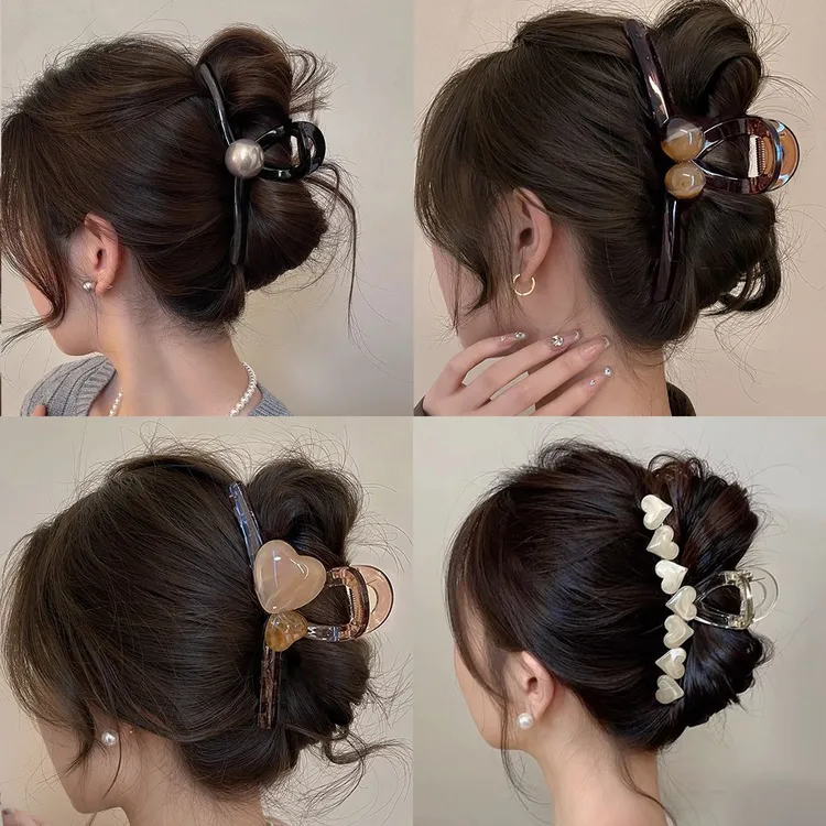 美到心巴上~新款春夏抓夹大号鲨鱼夹高级感后脑勺发抓夹子发饰女