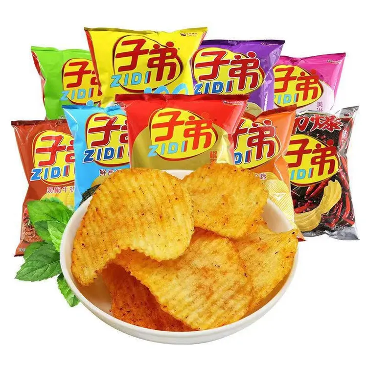 云南特产子弟薯片30g土豆片劲爆麻辣美滋番茄田园玉米零食香脆