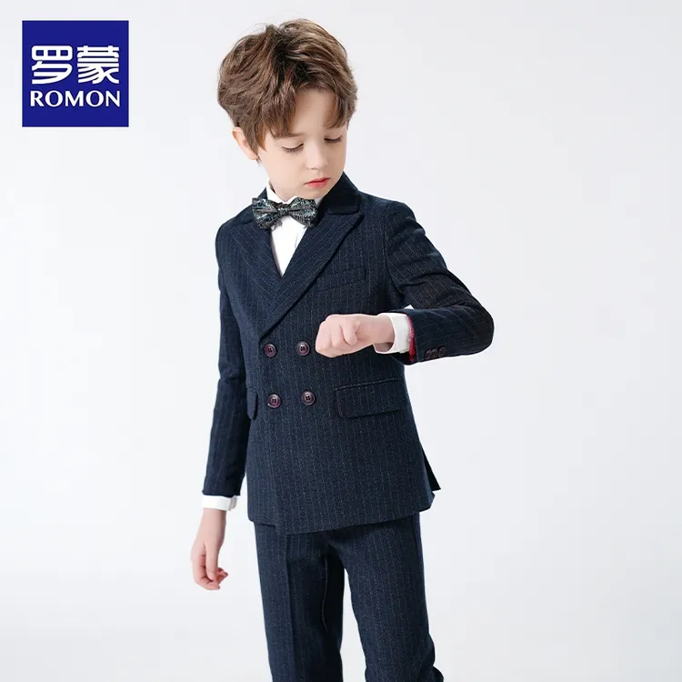 Romon/罗蒙儿童西装套装男童英伦风小礼服钢琴演出花童婚礼演出服