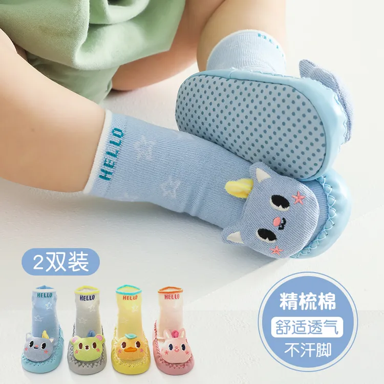 小瑕疵婴儿学步袜公仔男女四季款新生儿宝宝室内软底防滑鞋袜袜套