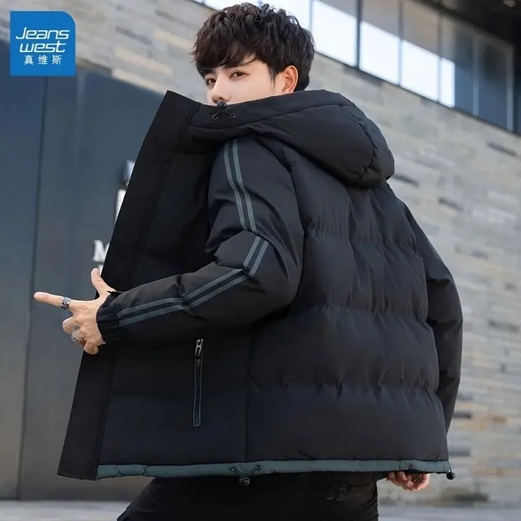 真维斯冬季新款加厚港风百搭棉袄子男款百搭2025新款男士连帽棉服