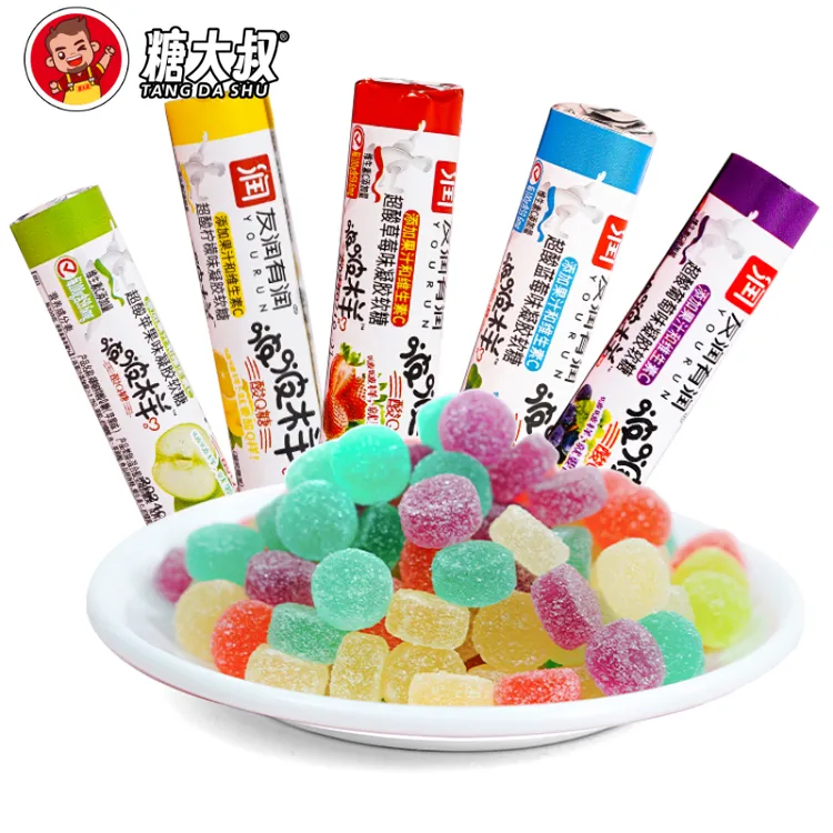 糖大叔酸Q糖啵啵样软糖童年酸甜小零食维C橡皮果味怀旧节儿时糖