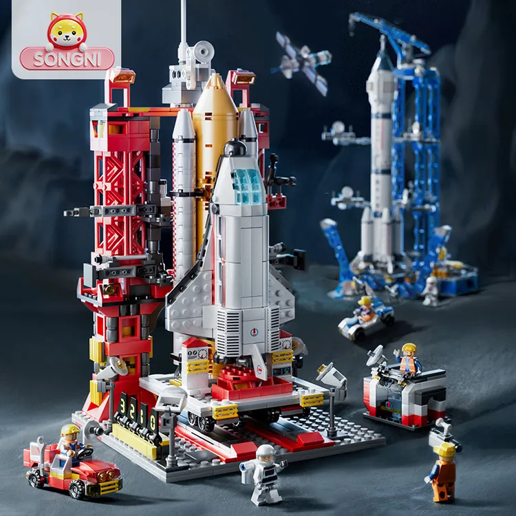 颂尼航天飞机火箭中国积木男孩军事拼装益智玩具模型女孩生日礼物