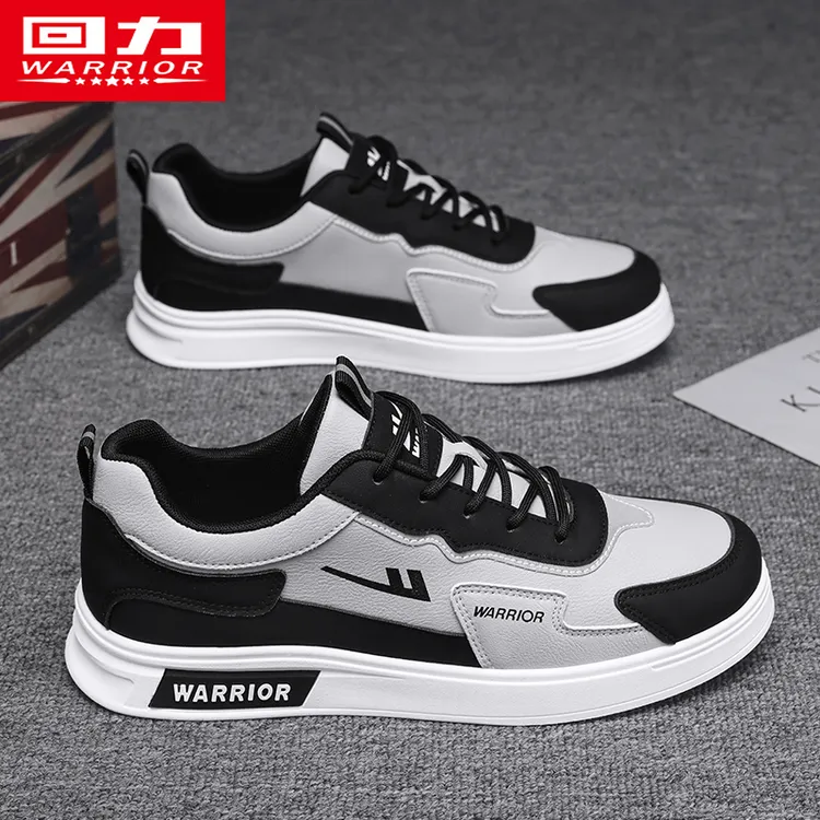 回力男鞋板鞋2026春季新款男士皮面防水耐脏增高休闲小白鞋子男款商品图