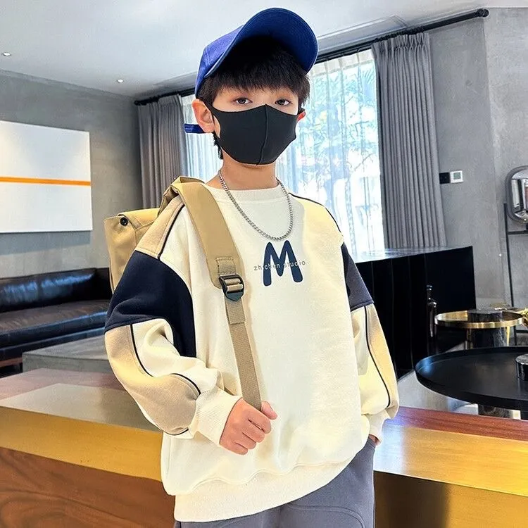 童装男童卫衣儿童春秋款2025新款中大童春季炸街上衣打底衫