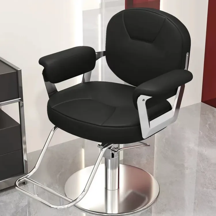 理发店椅子发廊专用剪头发座椅美发椅不锈钢升降旋转烫染凳