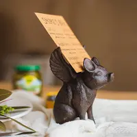 【七呀】铸铁飞猪章鱼手机架名片架装饰摆件台卡展示架桌牌个性摆台