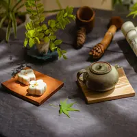 【七呀】实木桌面隔热垫茶道杯托咖啡酒杯木垫轻奢高档餐垫
