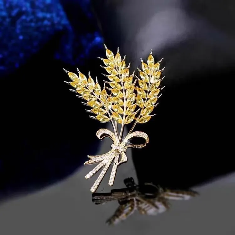 【女神同款】奢华麦穗小香风设计感精致饰品奢华质感胸花礼品套组商品图