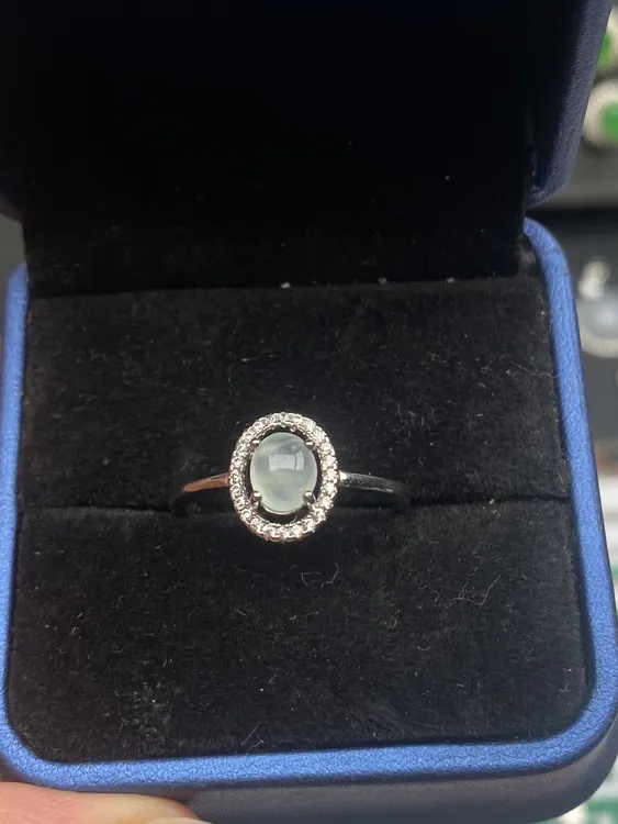 缅甸天然翡翠戒指阳绿冰种珠宝时尚圆戒豪华