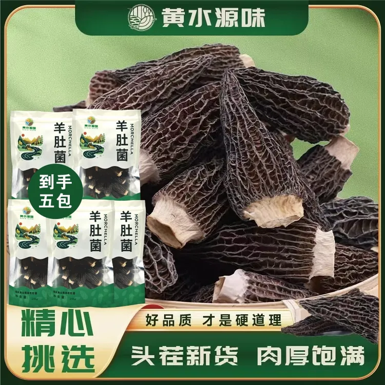 3-5cm干羊肚菌高山森林头茬足干煲炖汤菌菇羊肚菌煲汤